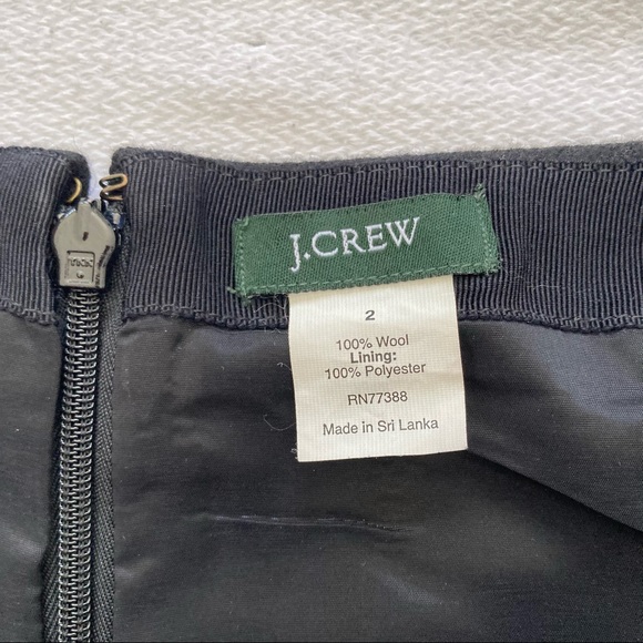 J. Crew Double-Serge Wool Black Pencil Skirt - Picture 11 of 12
